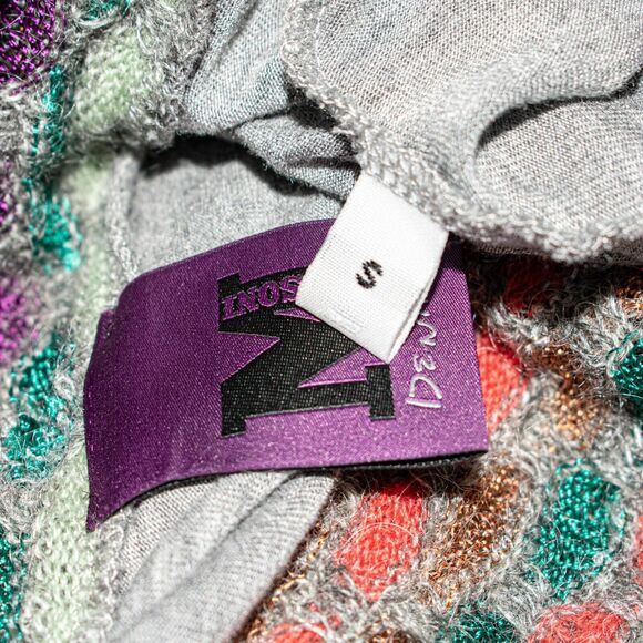 MISSONI Denim collection line Knit Cowl-Neck top in Gray Size Small - Picture 11 of 11